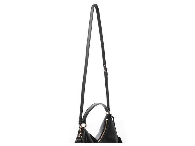 Prada Logo Triangle Leder Hobo-Tasche Schwarz - Ansicht 9