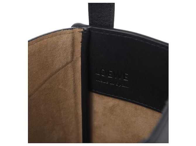 Loewe Borsa Hammock Slice in vitello lucido Nero - vista 11