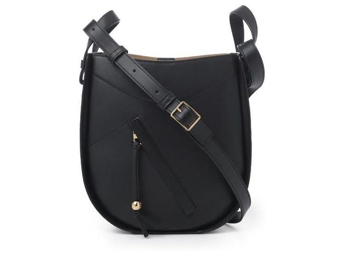 Loewe Borsa Hammock Slice in vitello lucido Nero - vista 4