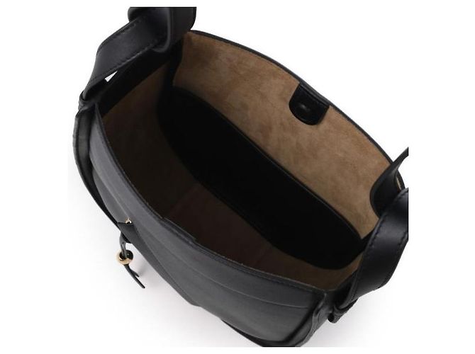 Loewe Borsa Hammock Slice in vitello lucido Nero - vista 7