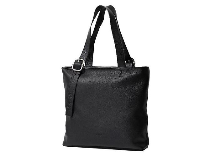 Loewe Saco Tote Loop com fecho de correr em pele de vitelo grão flexível Preto - vista 3