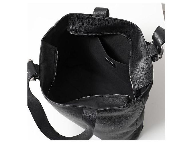 Loewe Saco Tote Loop com fecho de correr em pele de vitelo grão flexível Preto - vista 6