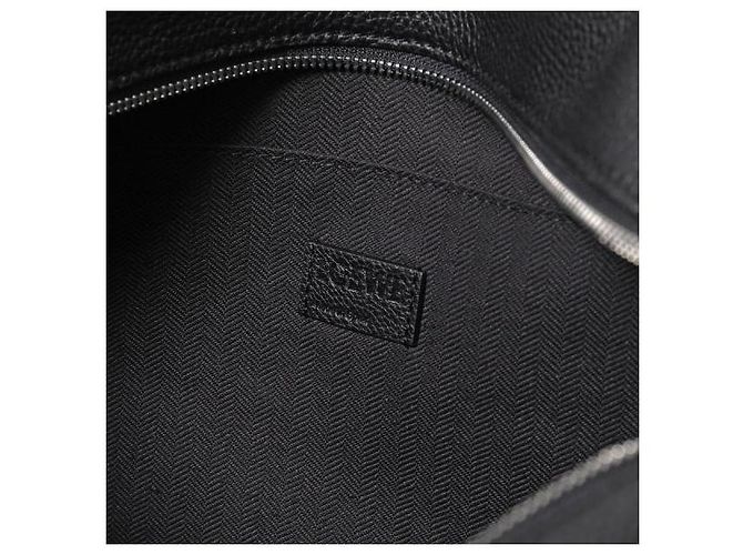 Loewe Saco Tote Loop com fecho de correr em pele de vitelo grão flexível Preto - vista 7
