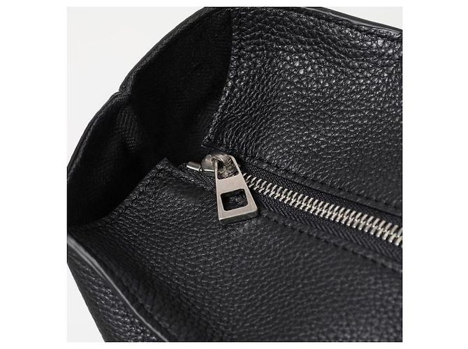 Loewe Saco Tote Loop com fecho de correr em pele de vitelo grão flexível Preto - vista 8