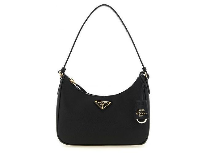 Prada Mini borsa in pelle Saffiano Reedition Nero - vista 3