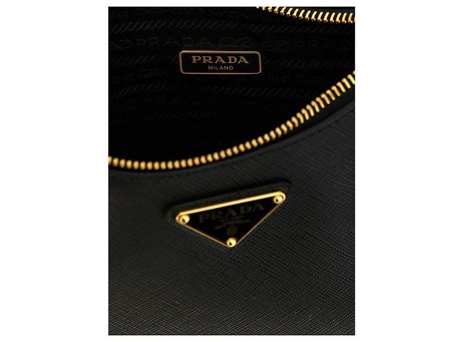 Prada Mini borsa in pelle Saffiano Reedition Nero - vista 6