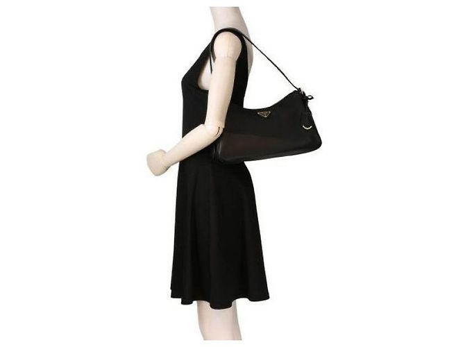 Prada Borsa a tracolla media in pelle Nero - vista 10
