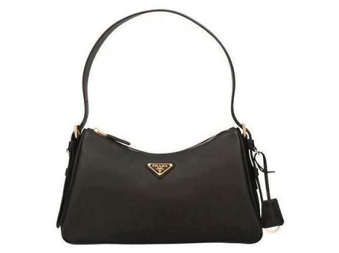 Prada Borsa a tracolla media in pelle Nero - vista 3