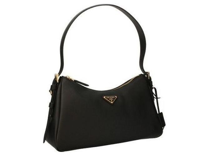 Prada Borsa a tracolla media in pelle Nero - vista 4