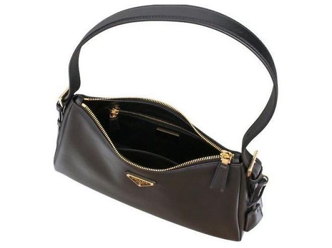 Prada Borsa a tracolla media in pelle Nero - vista 5