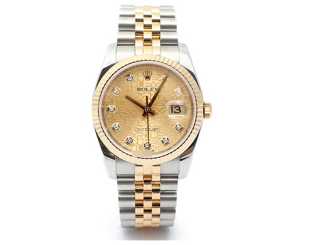 Rolex Orologio Combinazione Uomo Datejust con Quadrante Computer e Diamanti Originali Giallo - vista 14