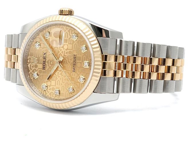 Rolex Orologio Combinazione Uomo Datejust con Quadrante Computer e Diamanti Originali Giallo - vista 20