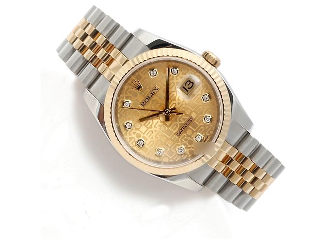 Rolex Orologio Combinazione Uomo Datejust con Quadrante Computer e Diamanti Originali Giallo - vista 21
