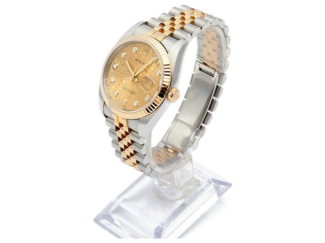 Rolex Orologio Combinazione Uomo Datejust con Quadrante Computer e Diamanti Originali Giallo - vista 4
