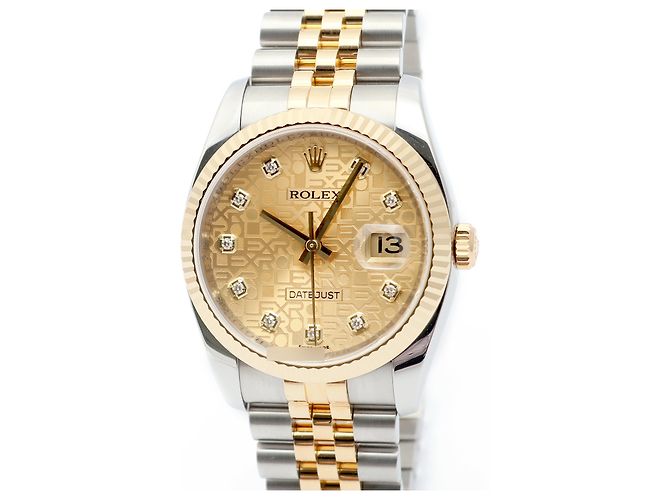 Rolex Orologio Combinazione Uomo Datejust con Quadrante Computer e Diamanti Originali Giallo - vista 8