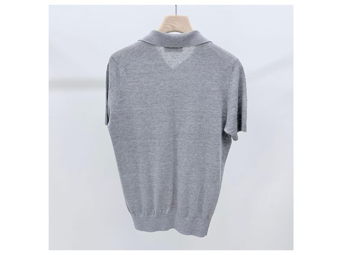 Brunello Cucinelli Baumwoll-Poloshirt mit kurzen Ärmeln Grau Braun - Ansicht 4
