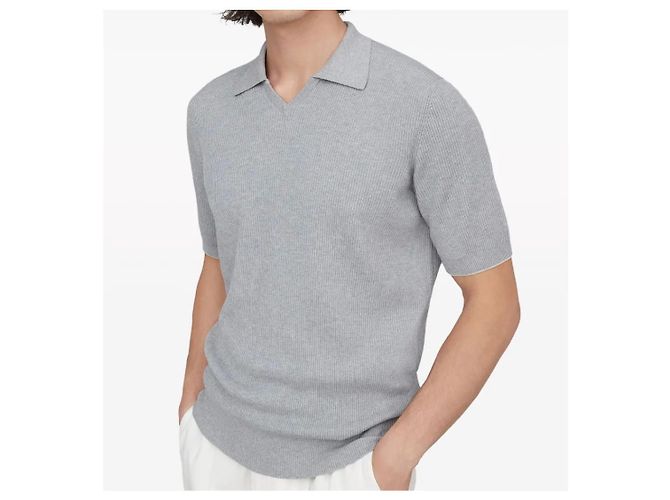 Brunello Cucinelli Baumwoll-Poloshirt mit kurzen Ärmeln Grau Braun - Ansicht 7