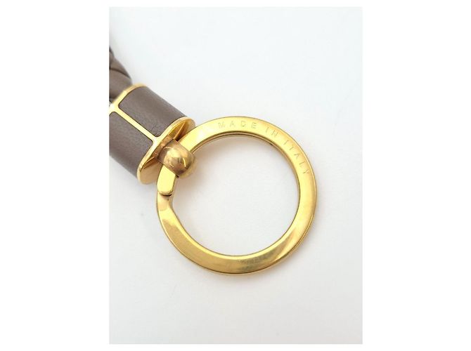 Bottega Veneta Intrecciato Key Ring Brown - view 10