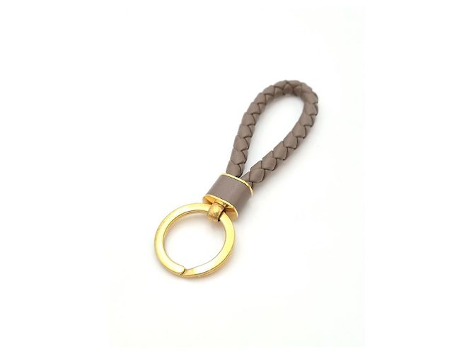 Bottega Veneta Intrecciato Key Ring Brown - view 4