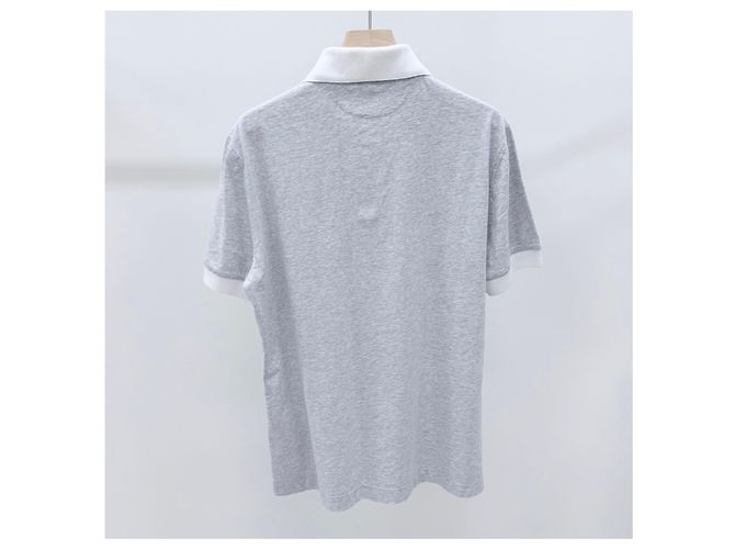 Brunello Cucinelli Baumwoll-Poloshirt mit kurzen Ärmeln Grau Braun - Ansicht 4