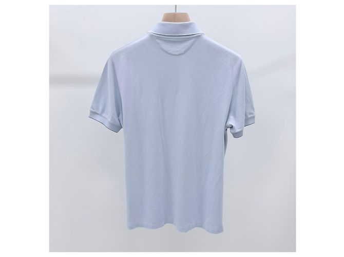 Brunello Cucinelli Baumwoll-Polohemd mit kurzen Ärmeln, hellblau - Ansicht 4