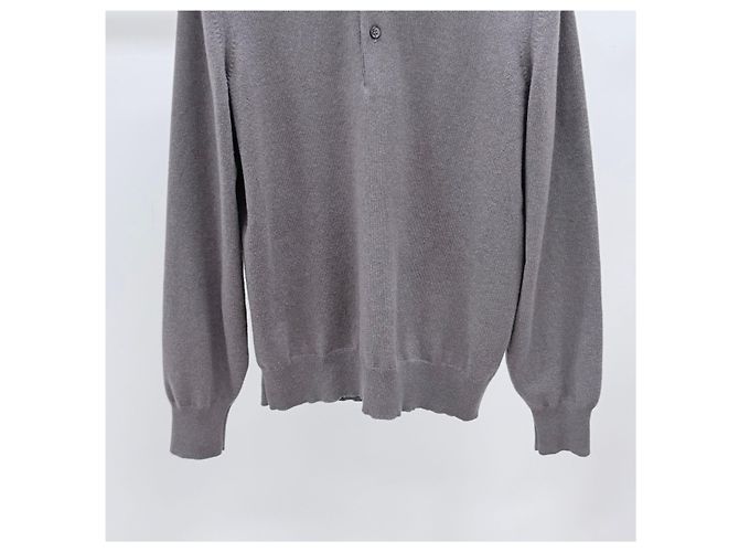 Brunello Cucinelli Kaschmir-Strickpolo Grey Braun - Ansicht 3