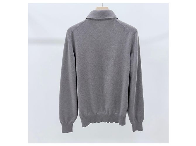 Brunello Cucinelli Kaschmir-Strickpolo Grey Braun - Ansicht 4