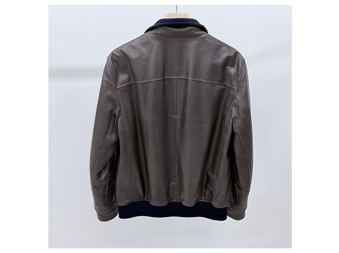 Brunello Cucinelli Wendbare Lederjacke Braun - Ansicht 2