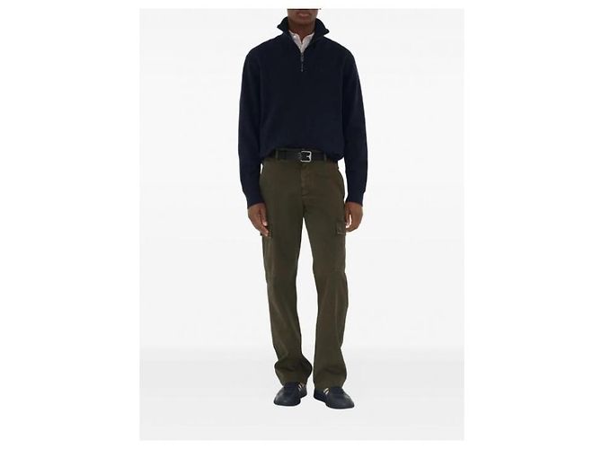 Burberry Sneaker Terrace in pelle e quadretti Blu - vista 5