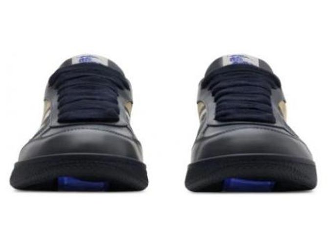Burberry Sneaker Terrace in pelle e quadretti Blu - vista 7