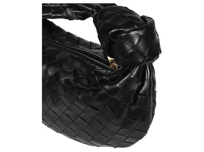Bottega Veneta Borsa Mini Jodie Intrecciato Nero - vista 5