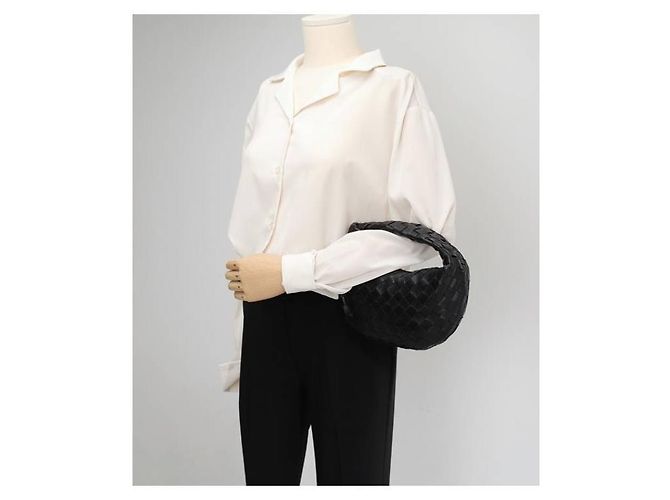 Bottega Veneta Borsa Mini Jodie Intrecciato Nero - vista 9