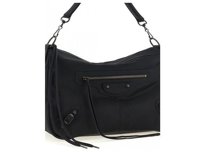 Balenciaga Decorazione City Moto Medium in Ottone Nero - vista 6