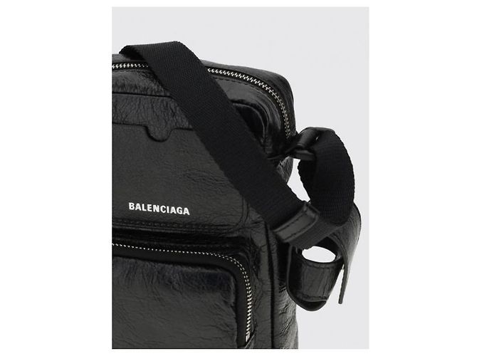Balenciaga Borsa a tracolla verticale Supervision Nero - vista 7