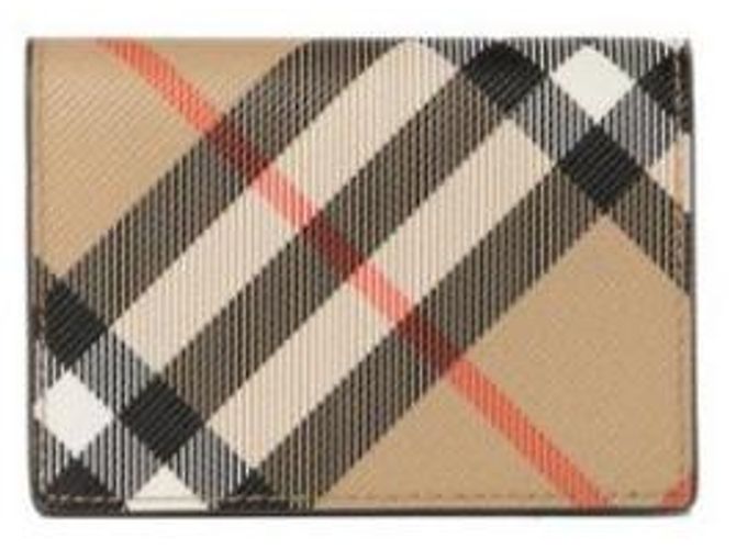 Burberry Check Folding Card Case Brown - view 4