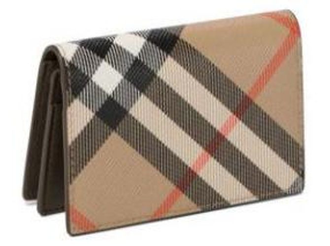 Burberry Check Folding Card Case Brown - view 5