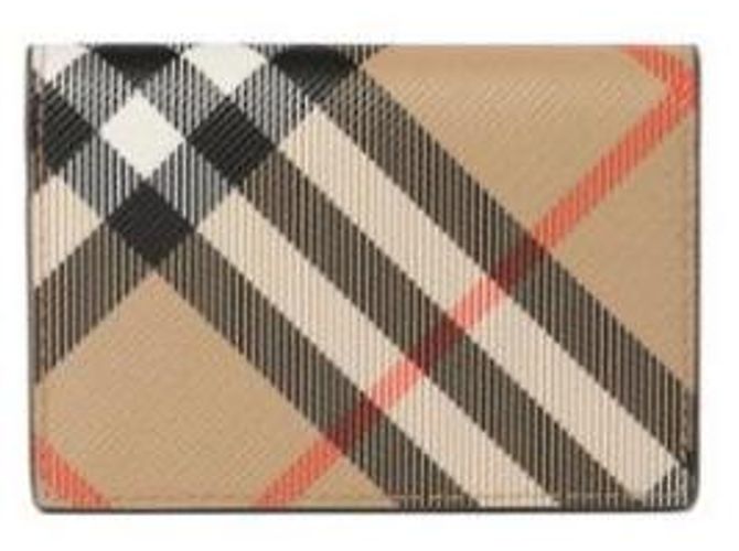 Burberry Check Folding Card Case Brown - view 6