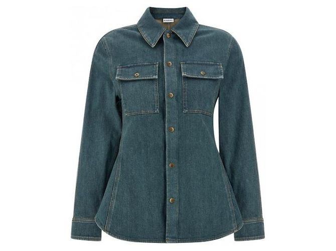 Burberry Camisa de denim Fit and Flare Azul - vista 4