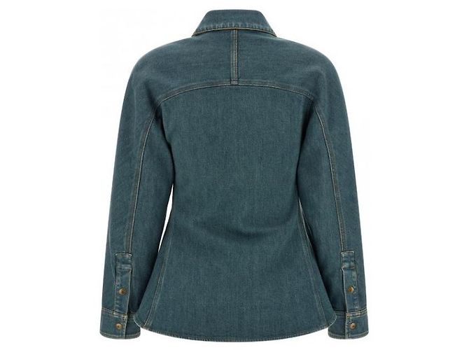 Burberry Camisa de denim Fit and Flare Azul - vista 5