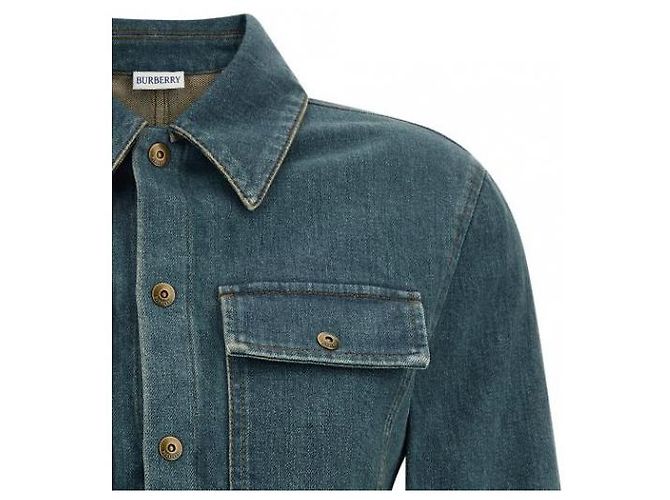 Burberry Camisa de denim Fit and Flare Azul - vista 6