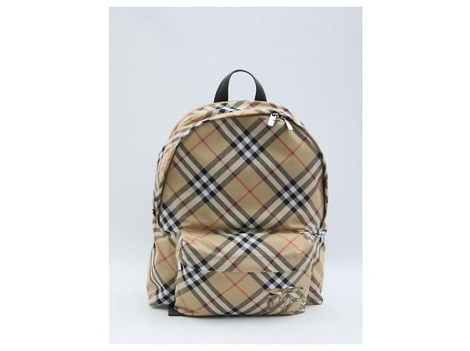 Burberry Zaino Check Marrone - vista 4
