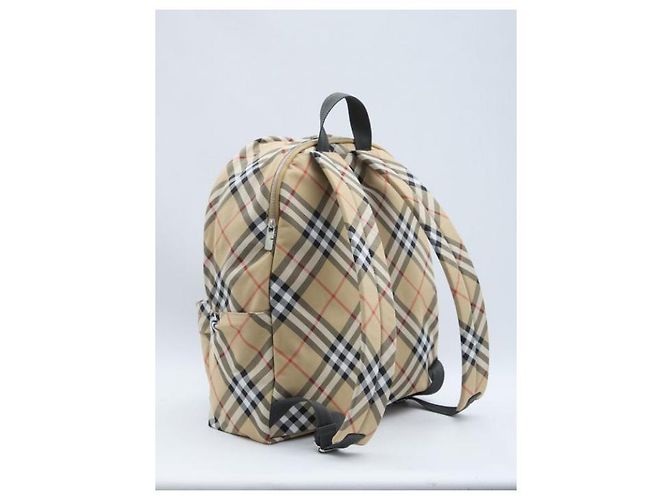 Burberry Zaino Check Marrone - vista 5