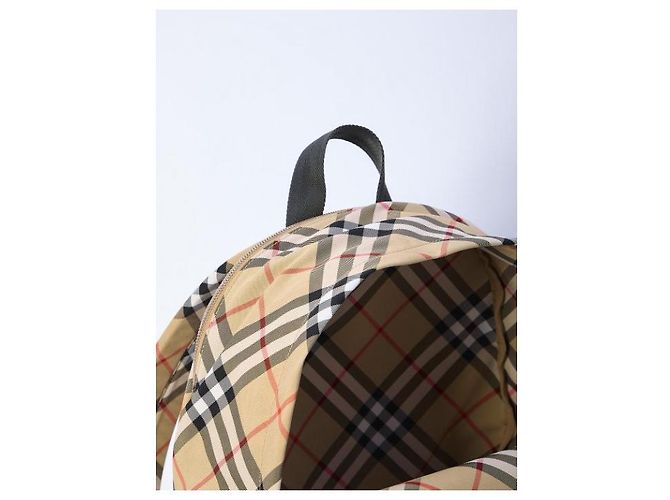Burberry Zaino Check Marrone - vista 7
