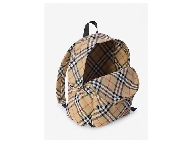 Burberry Zaino Check Marrone - vista 8