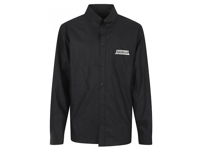 Balenciaga Camicia Masking Tape Nero - vista 4