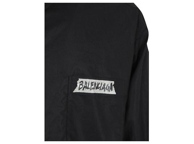 Balenciaga Camicia Masking Tape Nero - vista 5