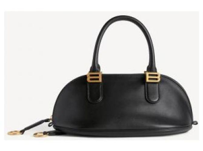 Balenciaga Borsa Bowling Bolero Mini Nero - vista 4
