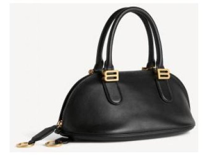 Balenciaga Borsa Bowling Bolero Mini Nero - vista 5