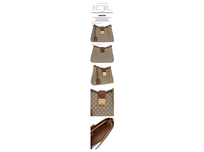Padlock Gucci Borsa a spalla Medium GG Supreme con lucchetto Brown KHNKG Marrone - vista 2