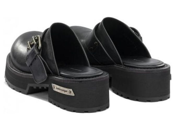 Mule Balenciaga Venom in pelle nera Nero - vista 7